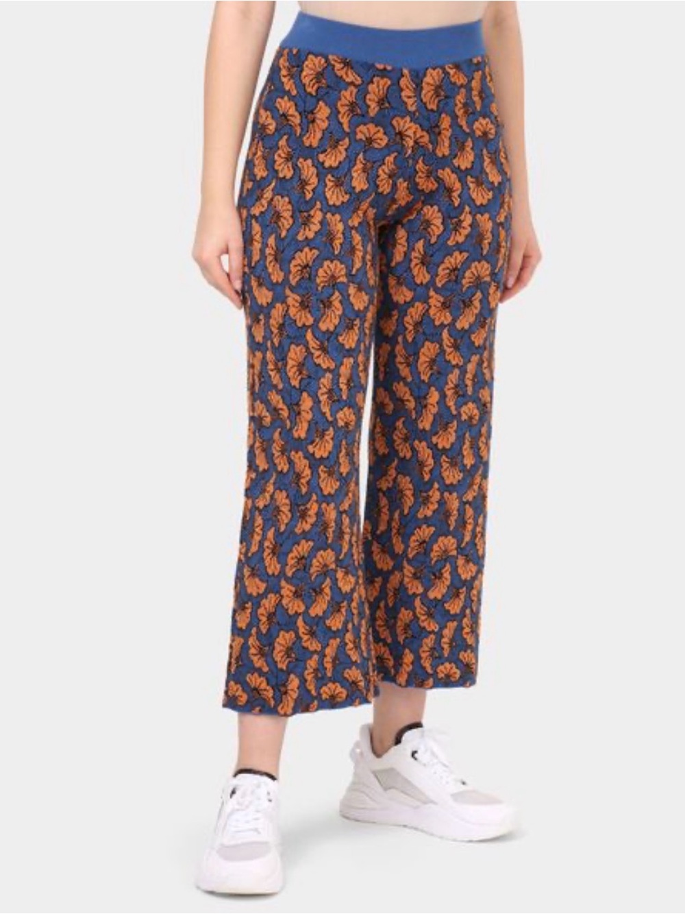 MaxMara Wide-Leg Floral Wide Leg Shimmer Pants Large